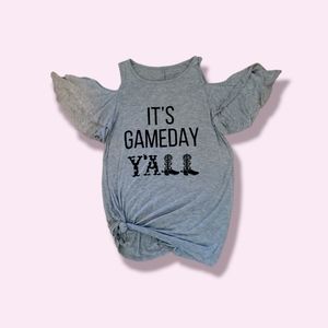 It's Game Day Y'all- Off Shoulder Shirt